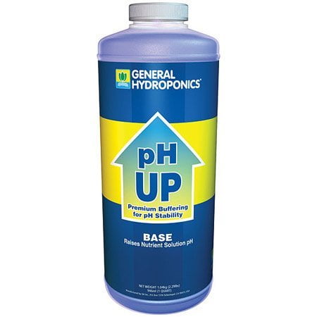 pH UP Liquid pH Adjuster - 1 Quart - by General Hydroponics - Microgreens, Seed Starting
