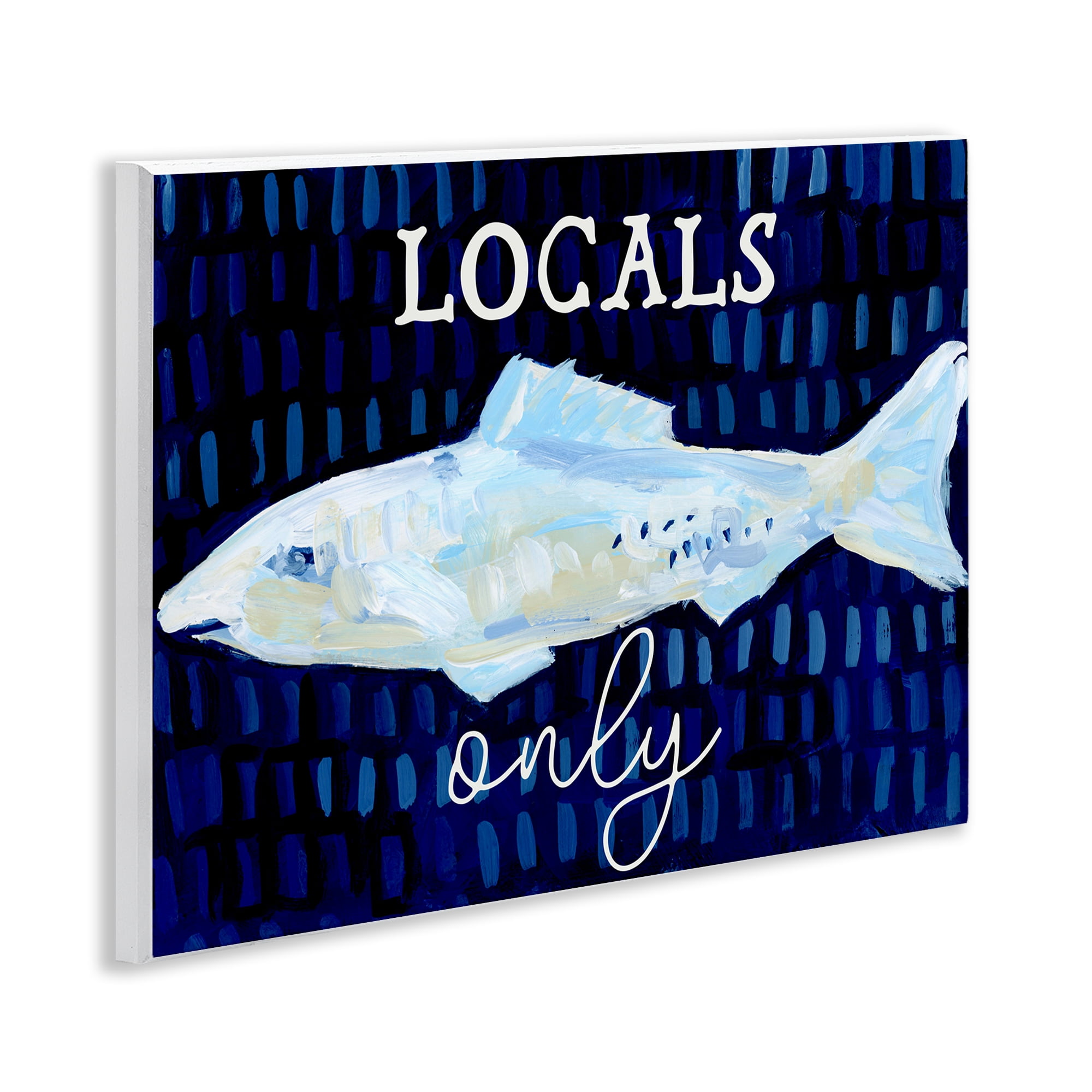 Stupell Industries Locals Only with Fish Animals & Insects Painting Unframed Art Print Wall Art, 14 x 11