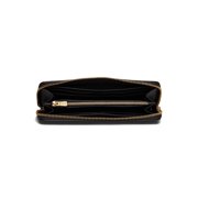 COACH Smooth Leather Slim Accordion Zip One Size Wallet, Black