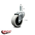 thumbnail image 2 of 2 Inch Thermoplastic Rubber Wheel 1/2 Inch Threaded Stem Caster Service Caster, 2 of 2