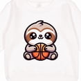 thumbnail image 3 of Inktastic Basketball Sloth Toddler Sweatshirt, 3 of 4