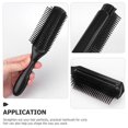 thumbnail image 2 of Hair Brush 9-Row Travel Hair Comb for Hairdressing Black Styling Brush, 2 of 3