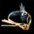 thumbnail image 2 of Wedding Bridal Leaf Style Rhinestone Pearl Hair Barrettes / Hairband / Tiara / Hair Loop (Sliver), 2 of 6