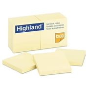 Highland 6549 Self-Stick Notes, 3 X 3, Yellow (100-Sheet, 12/Pack)
