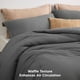 thumbnail image 4 of Juego de edredón Bedsure Waffle Queen Gris Oscuro 3 piezas, 4 of 6