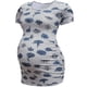 thumbnail image 3 of Pntutb Maternity Stripe Lattice Print Camiseta de manga corta casual Camisetas para embarazadas Pntutb Pntutb-752, 3 of 3