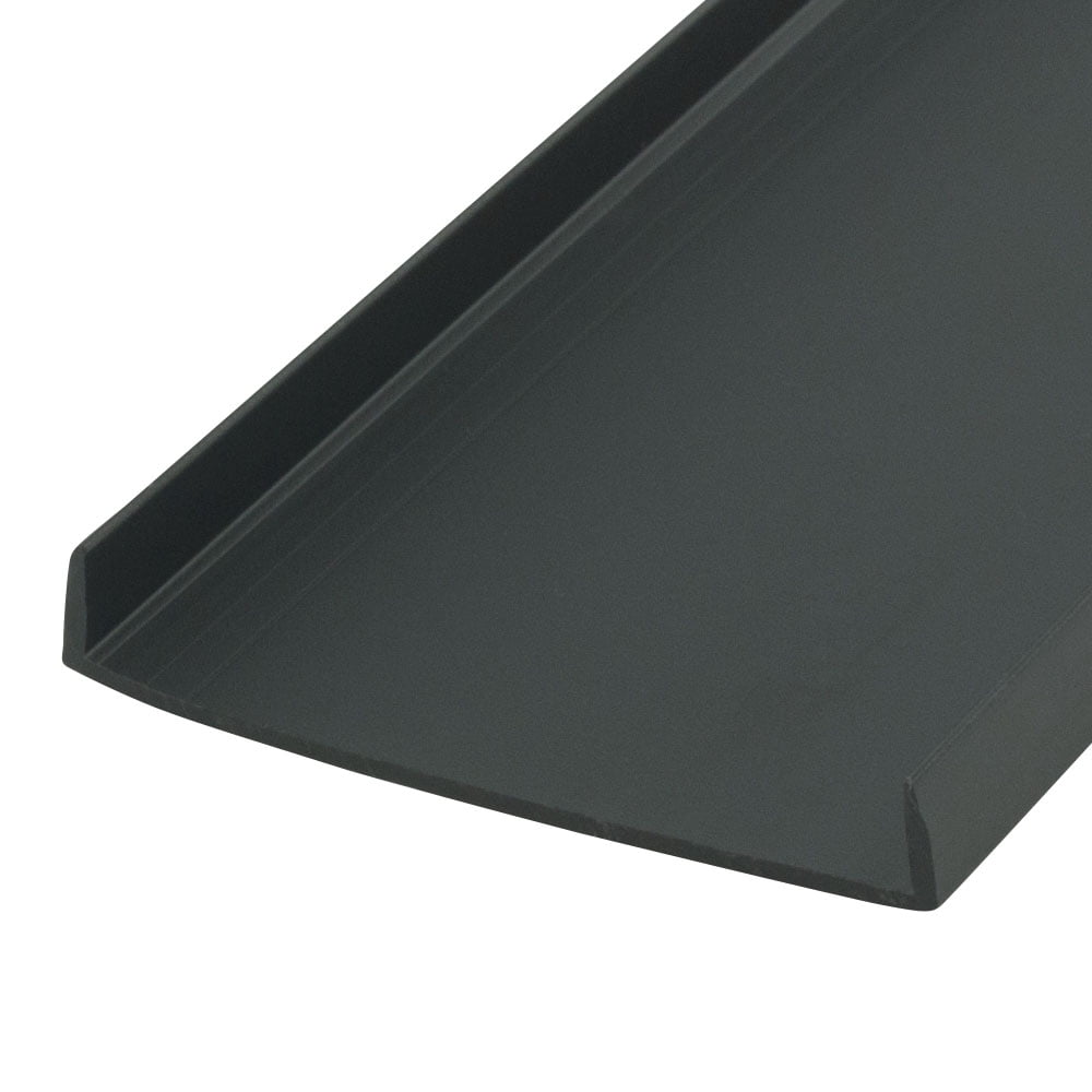 Outwater Plastics Black 2'' Styrene Plastic UChannel/CChannel 36 Inch Lengths (Pack of 4
