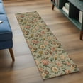 thumbnail image 3 of Vintage Spring Floral 2'x6' Runner Rugs for Hallway Kitchen Bedside Non Slip Washable, Farmhouse Flowers Green Vintage Entryway Rug Runners with Rubber Backing, Long Carpet Runner for Laundry Room, 3 of 8