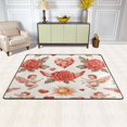 thumbnail image 2 of Non-Slip Area Rug 72"x48" Indoor Washable Floor Mats Carpet Printed for Living Room, Bedroom, Home Decor Watercolor Red Roses, 2 of 7