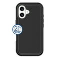 thumbnail image 2 of onn. Rugged Phone Case with Holster for iPhone 16 - Black, 2 of 9