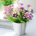 thumbnail image 5 of ZOELNIC 4 Bouquet 28 Heads Artificial Fake Daisy Flower for Home Coffee Shop Wedding Decor, 5 of 8