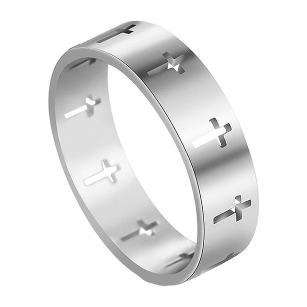 Anillo de pareja de acero inoxidable, anillo vintage, anillo infinito, anillo elegante para mujer, 17 mm