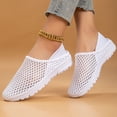 thumbnail image 6 of CAIXAI Walking Shoes Women Wide Toe Box Shoes Women Casual Knit Upper Embroidery Casual Sneakers for Women Non- Sole Adjustable Upper Platform Mary Janes Hands-Free Barefoot Shoe, 6 of 7