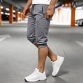 thumbnail image 5 of CQONEPT Mens Sweatpants with Pockets Summer Capris Joggers Loose Fit Athletic Running Trousers with Pockets Gray S, 5 of 7