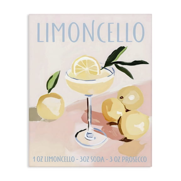 Stupell Industries French Country Limoncello Summer Cocktail Canvas Art, 16 x 20, by Sisi and Seb