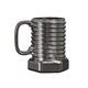 thumbnail image 1 of Taza De Cerámica Con Diseño De Tornillo, Color Plata, 1 of 2