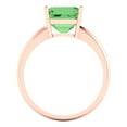 thumbnail image 4 of Solitaire Engagement Ring for Women - 2.5ct Simulated Green Diamond in 18K Rose Gold Promise Ring, 4 of 6