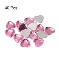 thumbnail image 3 of Unique Bargains 40 Pcs Acrylic Heart Rhinestone 15mm Flat Back Plastic Gems for Jewelry Making, Light Pink, 3 of 5
