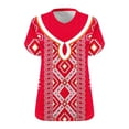 thumbnail image 4 of Aloohaidyvio Plus Size Shirts for Women,Women's Soft Vintage Flower T Shirts Summer Short Sleeve V Neck Casual Soft Tops 2024 Trendy Loose Basic Tee Blouse, 4 of 4