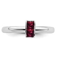 thumbnail image 3 of 1/3 Carat (ctw) Princess Cut Lab Created Ruby Ring in Sterling Silver, 3 of 5