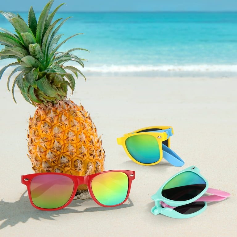 Neon Sunglasses Kids Sunglasses In Bulk CHAXUNTEN 24 Pack 12 Color