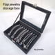 thumbnail image 3 of Inteprter Caja Exhibición de joyas Pendientes Terciopelo Almacenamiento Anillo Cubierta Moda Rectángulo Estante Estuche Presente Portátil Almacenamiento y organización del hogar Inteprter HA076004-00, 3 of 6
