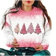 thumbnail image 4 of Aujourd'hui Réduction! Aqestyerly Hauts de Noël Grande Taille Blouse à Manches Longues Imprimée de Noël pour Femmes Col Rond Tunique Décontractée, 4 of 4