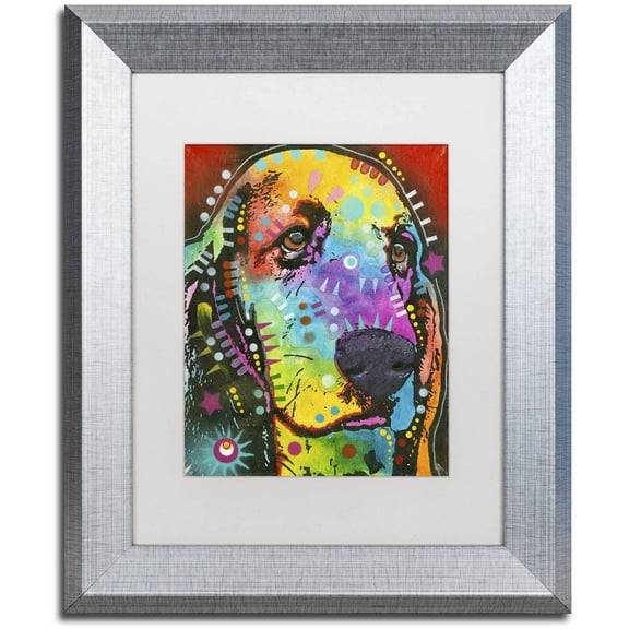 Trademark Fine Art "Waffles" Canvas Art by Dean Russo, White Matte, Silver Frame