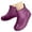 Purple, variant on Water Shoes for Women Outdoor Slip Durable Rain Boots Pull on Waterproof Platform Ankle Boots(Black,7.5)