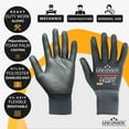 thumbnail image 2 of LINCONSON 25 Pack Ultimate Grip Construction Mechanics Work Gloves Nylon/Polyester Seamless-Knit with Polyurethane Palm (PU) Coating-Safety Performance Series (Medium), 2 of 5
