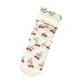 thumbnail image 1 of IROINID On Sale Ankle Socks for Women Fun Socks Socks Cotton Breathable Glass Silk Socks Transparent Ruffle Print Socks, 1 of 3