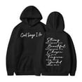 thumbnail image 1 of TINZ Sweat à Capuche Imprimé Lettre pour Femmes, Manches Longues, avec Poches, Décontracté, Fermeture Éclair devant, 1 of 4