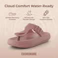thumbnail image 3 of Cushionaire Flo Cloud Thong Sandals for Women - Waterproof Soft Flexible Upper, Molded Footbed, Non-Slip Traction Sole, Squishy 2.75” Comfort Platform Slide | Pool, Beach, Shower Footwear, 3 of 19