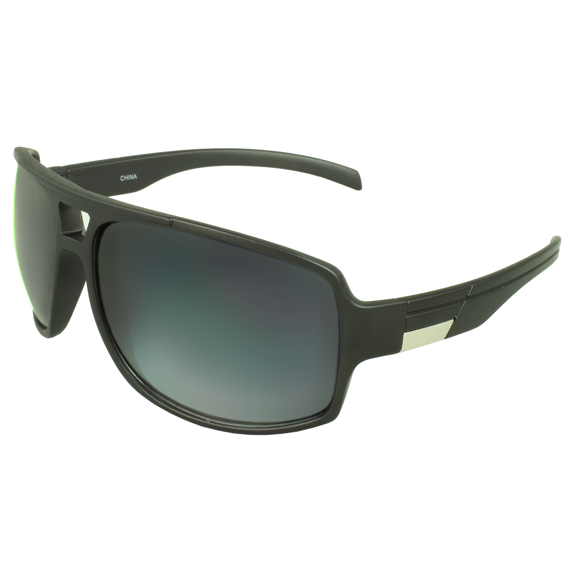 MLC Eyewear Shield Fashion Sunglasses Black Frame Purple Black Lenses