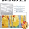 thumbnail image 5 of Stained Glass Aspens Shower Curtain Set, Nature Forest Trees Shower Curtain, Landscape Bathroom Accessories, Printed Pattern Decorative-72"W x 86"L (Pack of 1), 5 of 7