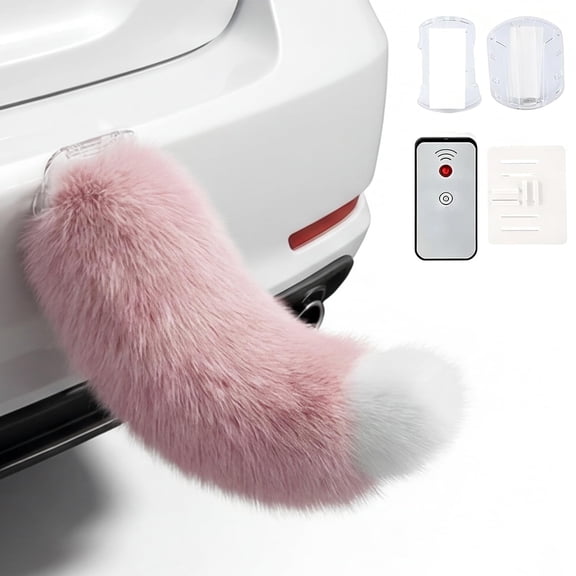 Tail Drift for Car, Animated Wagging Tail Car Decor, Remote Control Moving Tail Accessory for Cars, Trucks, SUVs and More