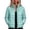 Green, variant on Women Puffer Jacket Full Zip Padded for Fall Winter
