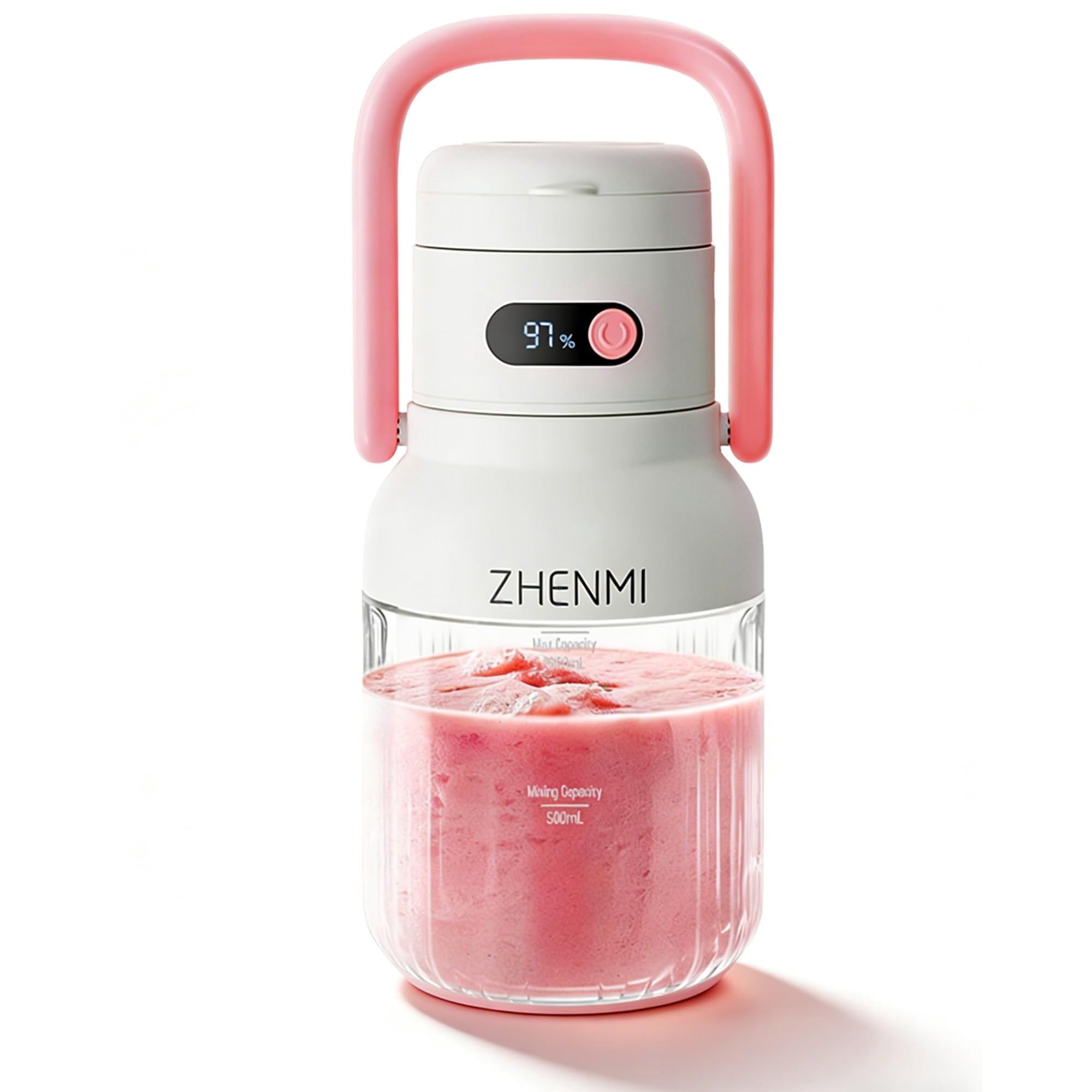 ZHENMI Portable Blender for Shakes and Smoothies, 33oz Personal Blender , BPA-Free, Cordless, Ice Crushing Blender for Travel, Gym, Home and Office