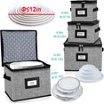 thumbnail image 4 of 5 Pack Quilted China Storage Containers with Mug Box -  Moving Boxes for Plates and Cups, Holds 48 Plates and 12 Mugs,, 4 of 8
