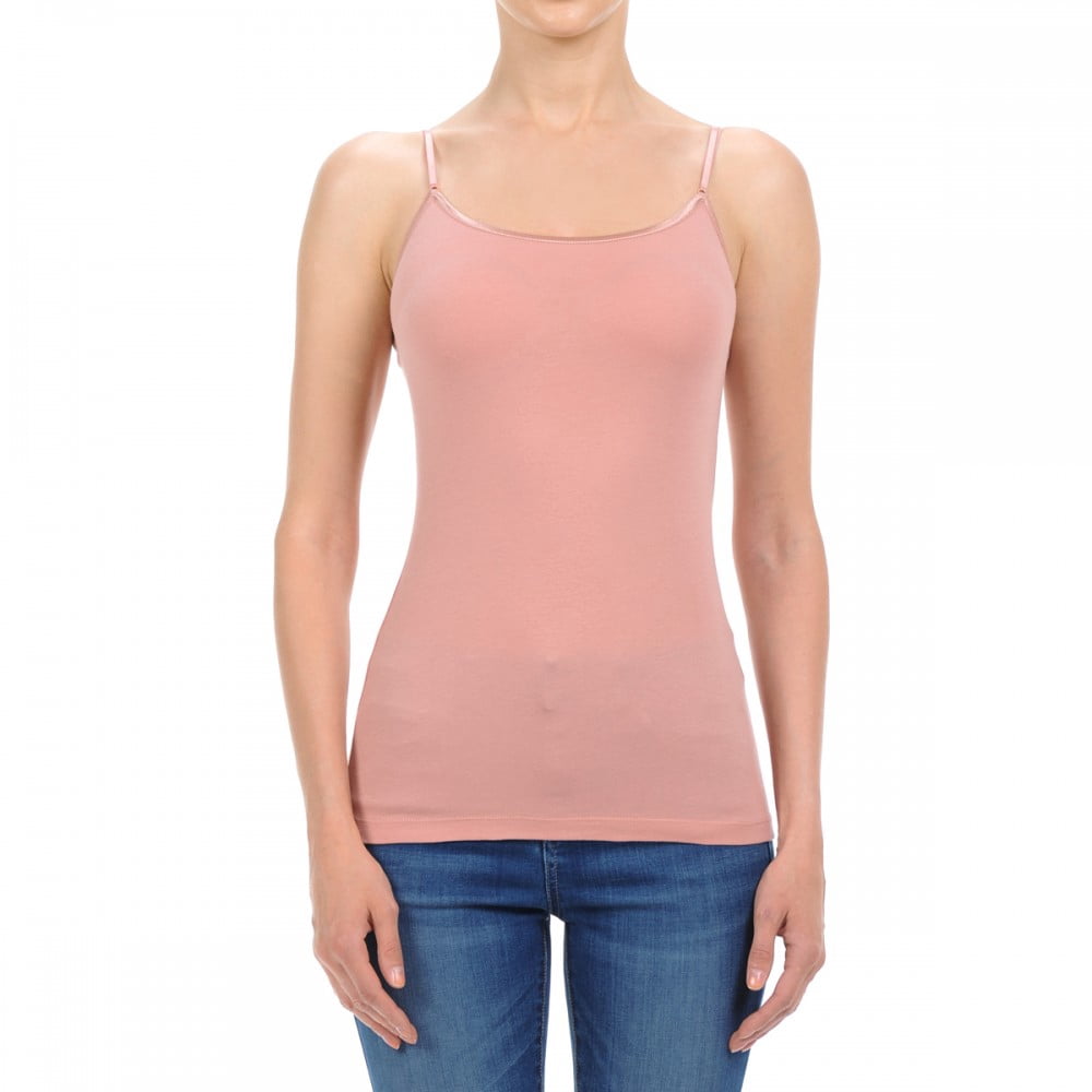 Ambiance Apparel - WOMEN’S BASIC SOLID CAMISOLE ADJUSTABLE SPAGHETTI ...