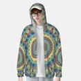 thumbnail image 2 of Kdxio Round Mandala1 Print Women Men Sun Protection UPF 50+ Jackets Zip Up Long Sleeve Hoodie Hiking Lightweight with Pockets, 2 of 7