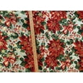 thumbnail image 3 of Christmas Red Poinsettia Gold Snowflakes on Ivory Poly Cotton Fabric - Sold by the Yard - 58" / 59", 3 of 3