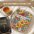 thumbnail image 3 of TSOVTHRID Hippie Daisy Floral Print Bible Carrying Case for Women Men, Bible Cover with Pockets and Zipper, Practical Quilted Bibles Cases for Christian Gift, 3 of 7
