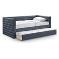 thumbnail image 1 of Pemberly Row Contemporary Soft Navy Vegan Leather Twin Daybed, 1 of 8