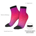 thumbnail image 6 of Pofeuu Light Purple Glitter Print 30cm Socks, Adult Running Hiking Socks for Youth and Adult, 6 of 7