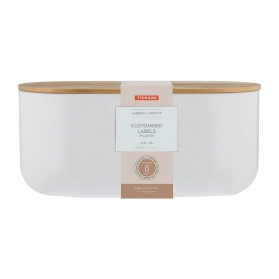 Typhoon Eden Bread Bin with Reusable Labels