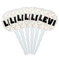 thumbnail image 1 of Levi Cupcake Picks Toppers - Set of 6 - Mutlicolored Speckles, 1 of 1