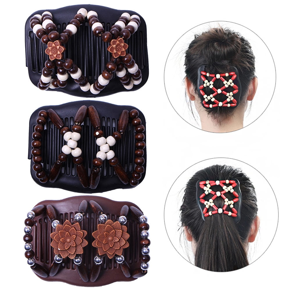 Double Combs Clips Stretchy Womens Hair Accessory Hair styling Design Tool Double Combs Clips Stretchy Womens Hair Accessory Hair styling Design Tool