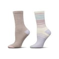 thumbnail image 2 of MeMoi Women's 2 Pair Pack Aloe Infused Non-Skid Spa Socks - Womens - Female, 9-11, Taupe, 2 of 11