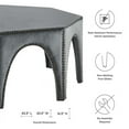 thumbnail image 5 of Modway Victory Modern Performance Velvet Ottoman in Gray/Black, 5 of 8